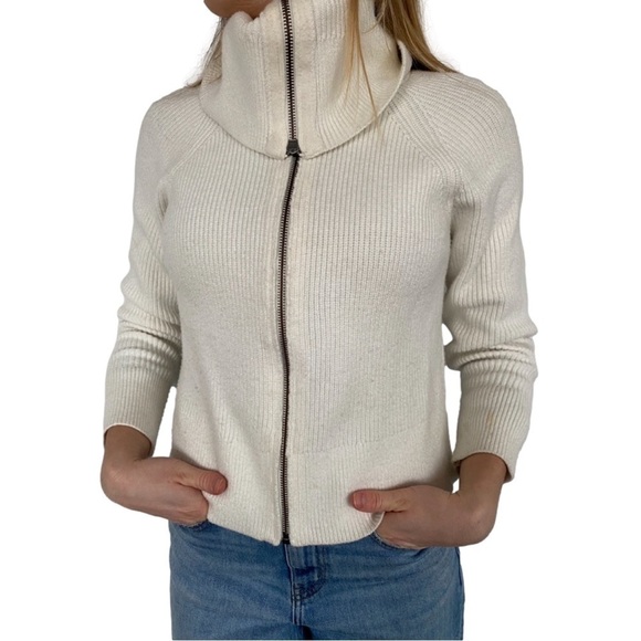 twik Women’s Simons Cream Full Zip  Turtleneck Sweater - Size XS - Picture 2 of 3
